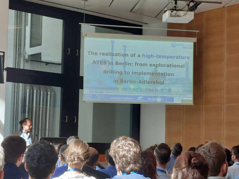 the audience at EGU Vienna listened attentively to presentations about PUSH-IT